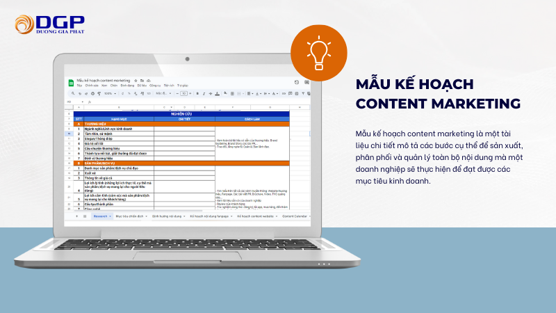 Mẫu kế hoạch content marketing chuyên nghiệp