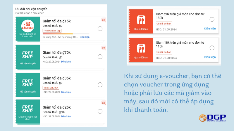 Cách sử dụng e-voucher