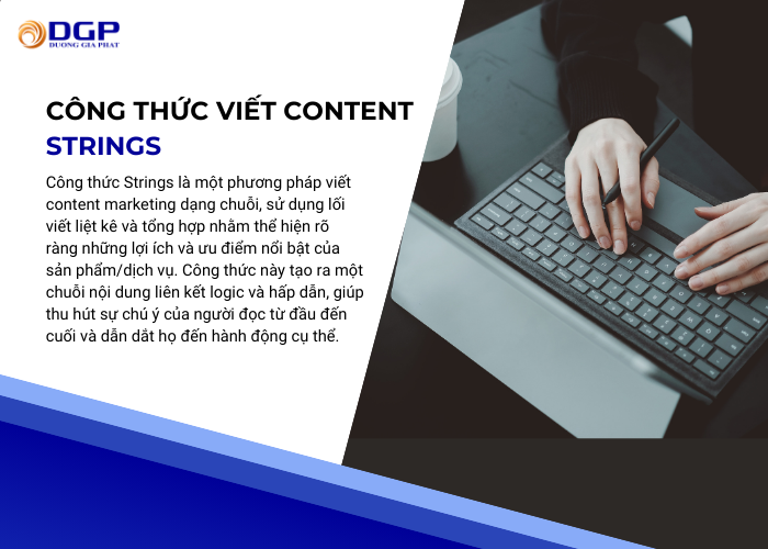 Công thức Strings là công thức viết content dạng chuỗi liệt kê, tổng hợp