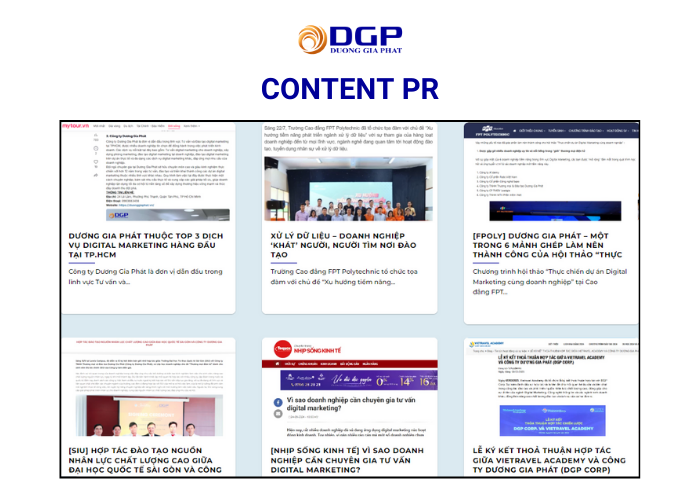 Định nghĩa content PR