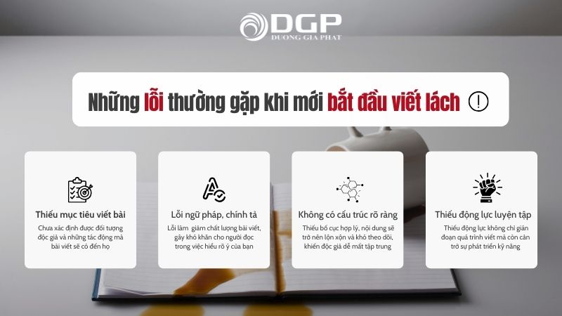 Những lỗi thường gặp khi bắt đầu viết lách