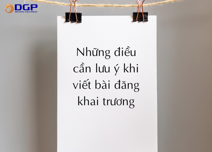 Những lưu ý khi viết content khai trương cửa hàng