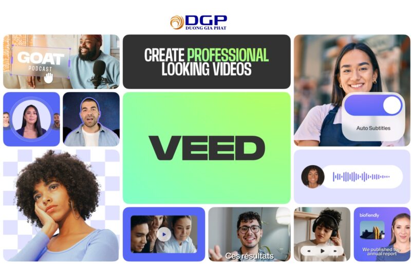 Công cụ thêm phụ đề tự động: Veed.io
