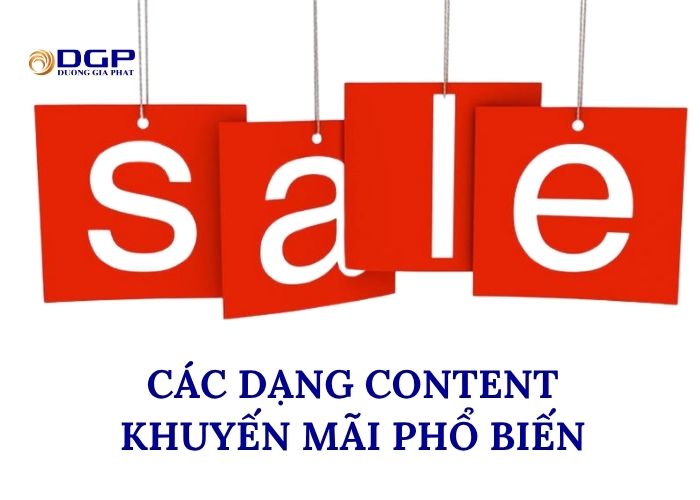 Các dạng content khuyến mãi phổ biến