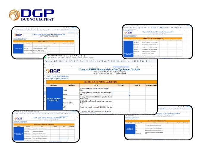 Form KPI marketing từ Dương Gia Phát