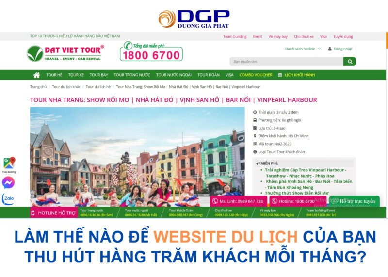 Làm thế nào để website du lịch của bạn thu hút hàng trăm khách mỗi tháng?