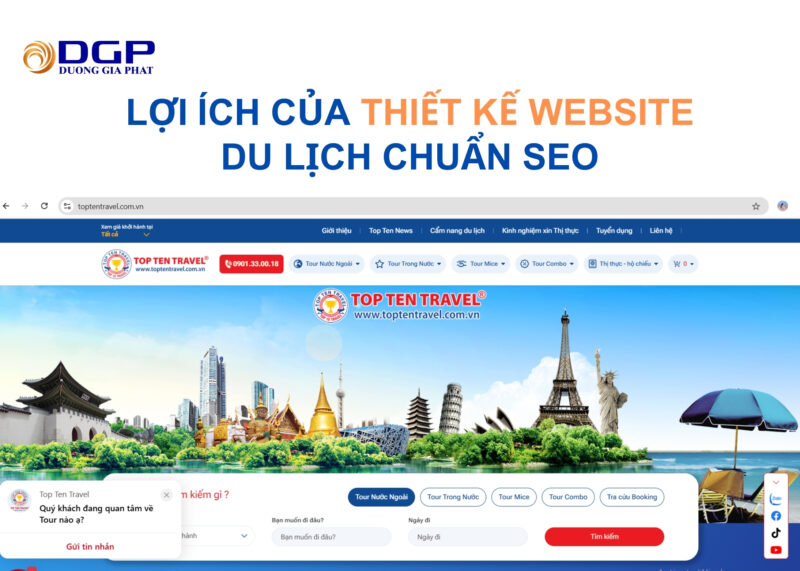 Lợi ích của thiết kế website du lịch chuẩn SEO