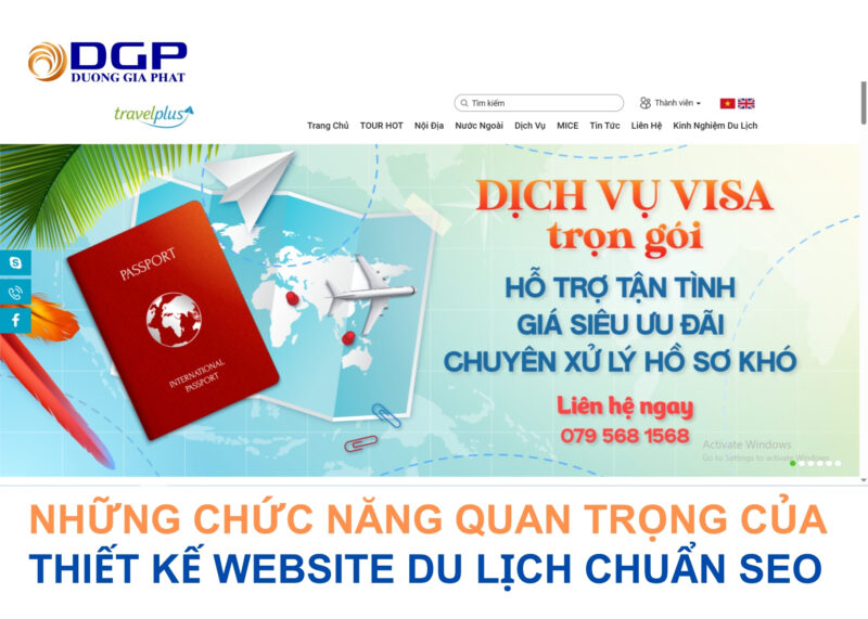 Những chức năng quan trọng của thiết kế website du lịch chuẩn SEO