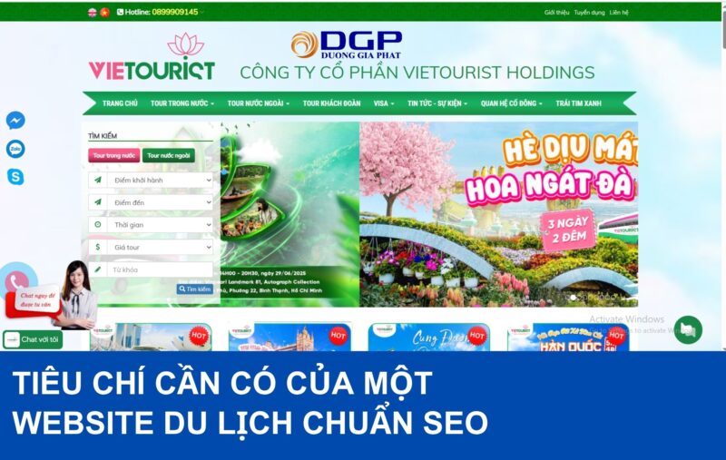 Tiêu chí cần có của một website du lịch chuẩn SEO