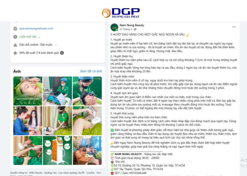 Content chia sẻ kiến thức làm đẹp
