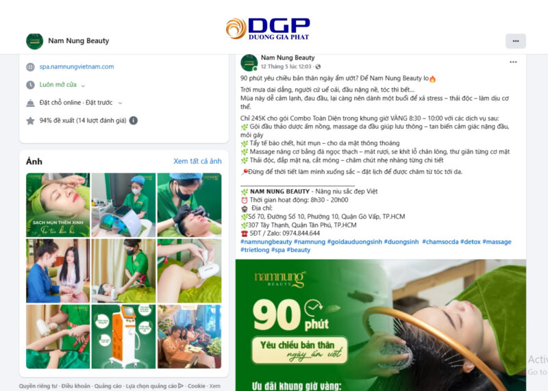 Content spa ưu đãi và khuyến mãi