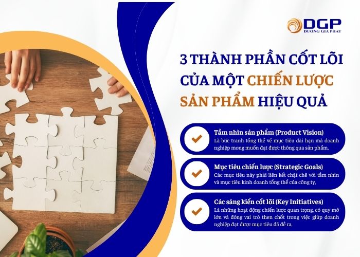 3 thành phần cốt lõi của một chiến lược sản phẩm hiệu quả