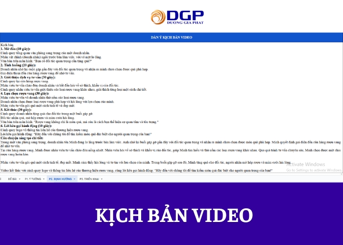 Kịch bản video