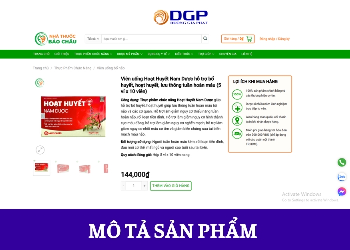 Mô tả sản phẩm
