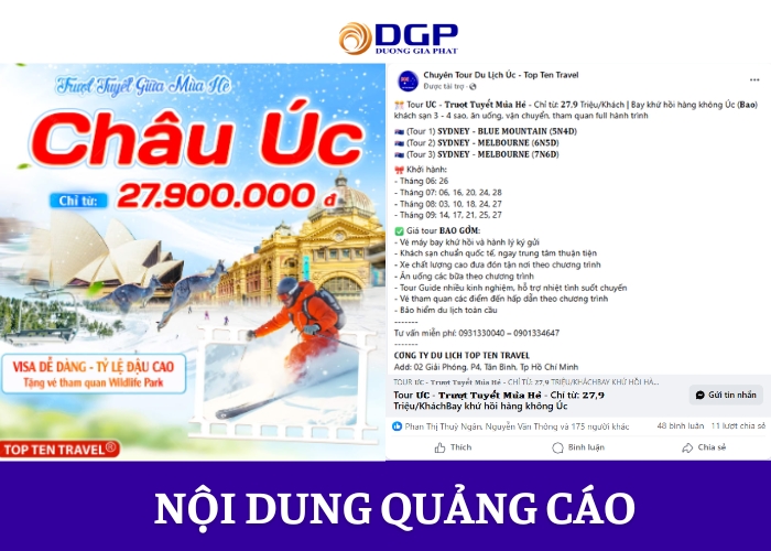 Nội dung quảng cáo