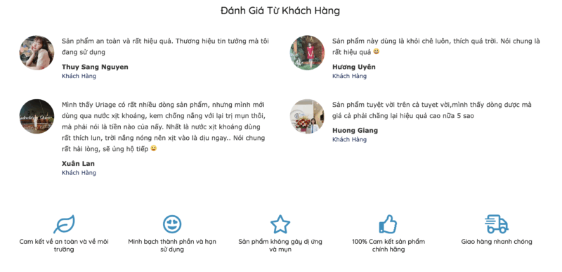 Review khách hàng minh bạch giúp tăng tin cậy và thúc đẩy quyết định mua.