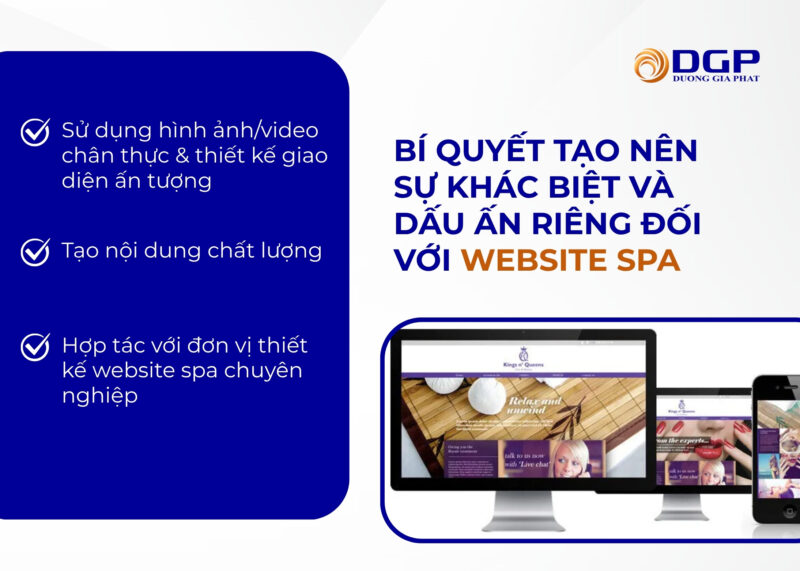 Bí quyết tạo nên sự khác biệt và dấu ấn riêng đối với website spa
