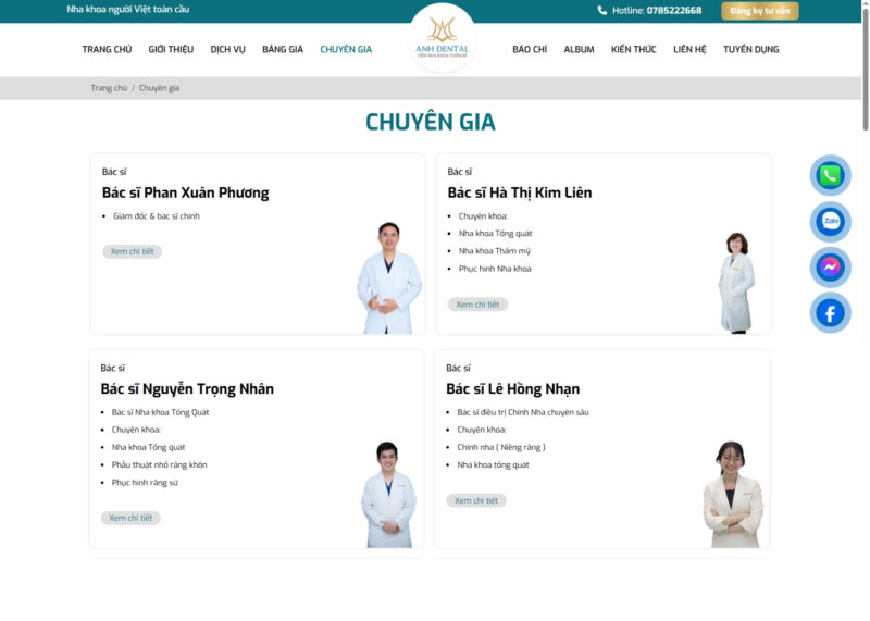 Giới thiệu đội ngũ bác sĩ