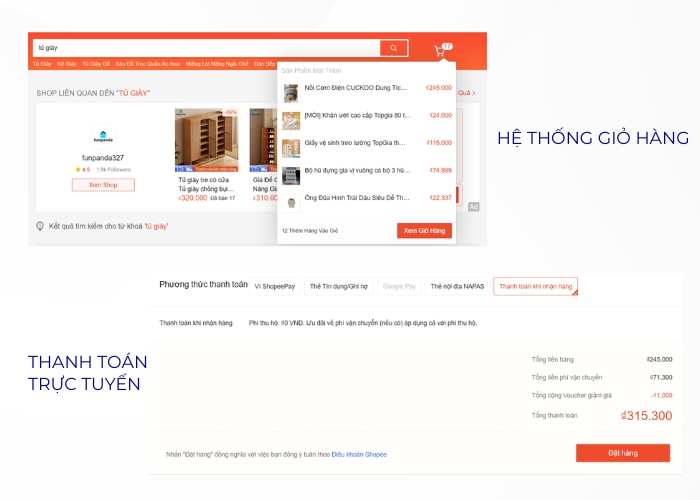 Hệ thống giỏ hàng và thanh toán trực tuyến an toàn