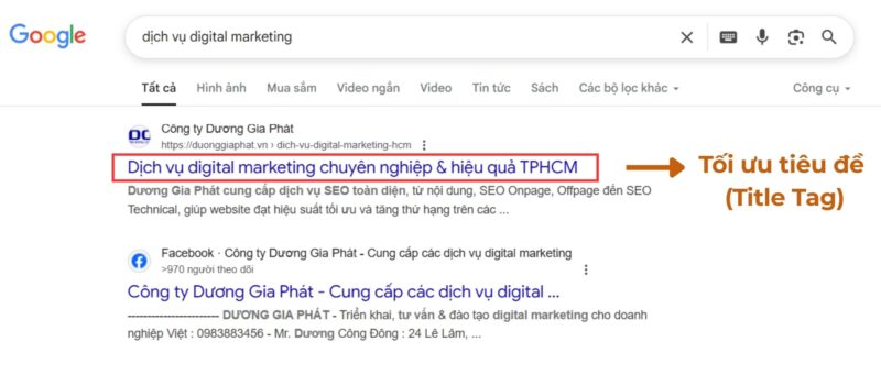 Thẻ tiêu đề (Title Tag)