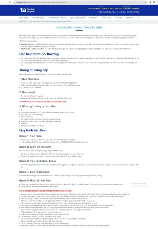 Bảo hiểm y tế & thanh toán