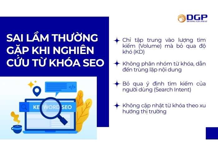 Sai lầm thường gặp khi nghiên cứu từ khóa SEO