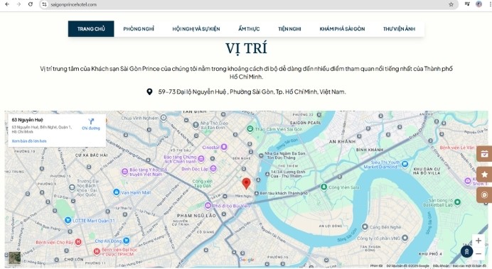 Thông tin liên hệ và bản đồ định vị