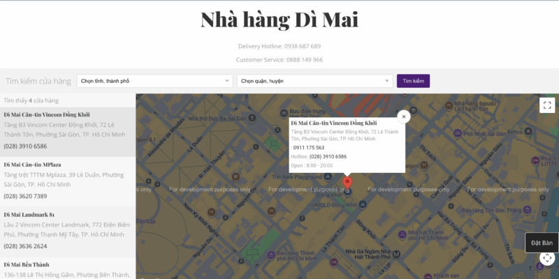 Tích hợp Google Maps trên website nhà hàng giúp khách dễ dàng tìm đường và đến quán nhanh chóng.