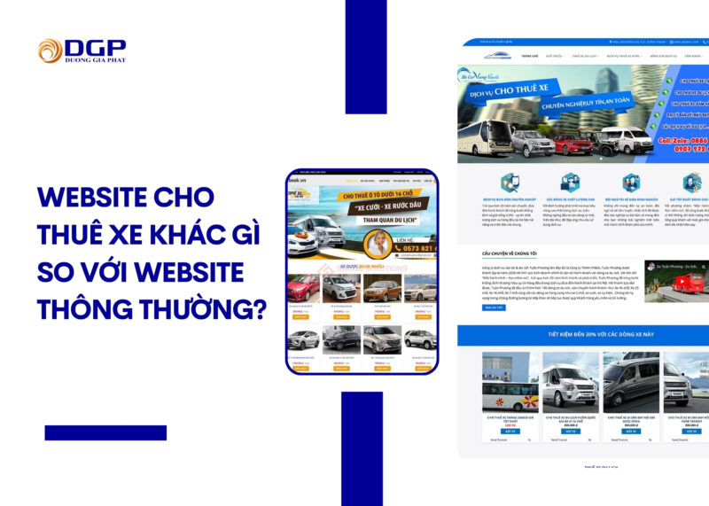 Website cho thuê xe khác gì so với website thông thường?