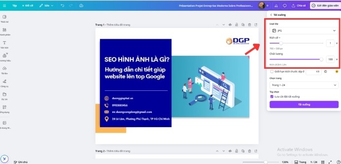 Tối ưu kích thước & định dạng ảnh