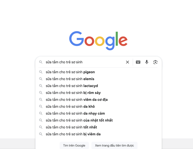 Trong tất cả các trường hợp trên, từ khóa chính là ngôn ngữ mà khách hàng dùng để nói với Google