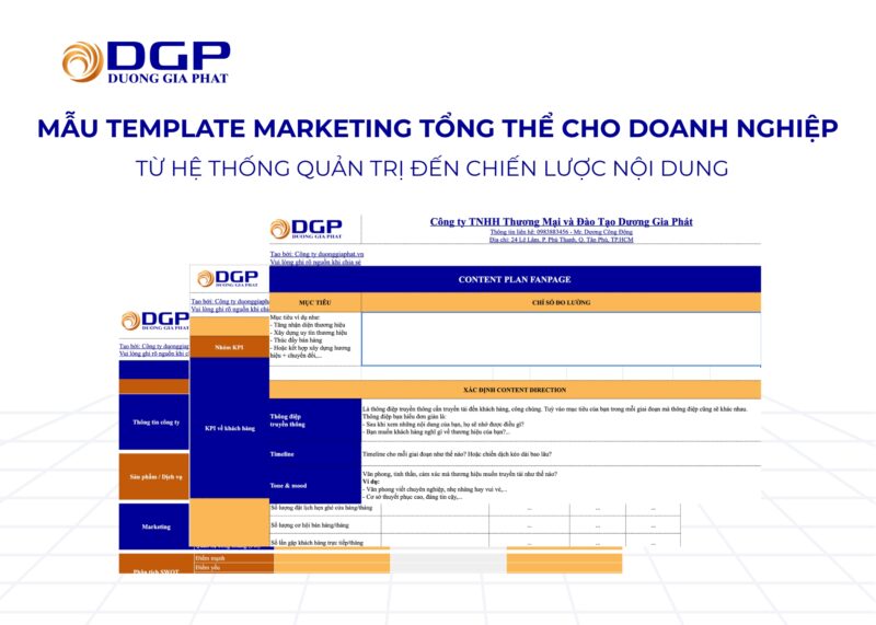 Bộ Template Marketing tổng thể cho doanh nghiệp - từ hệ thống quản trị đến chiến lược nội dung thực tế.