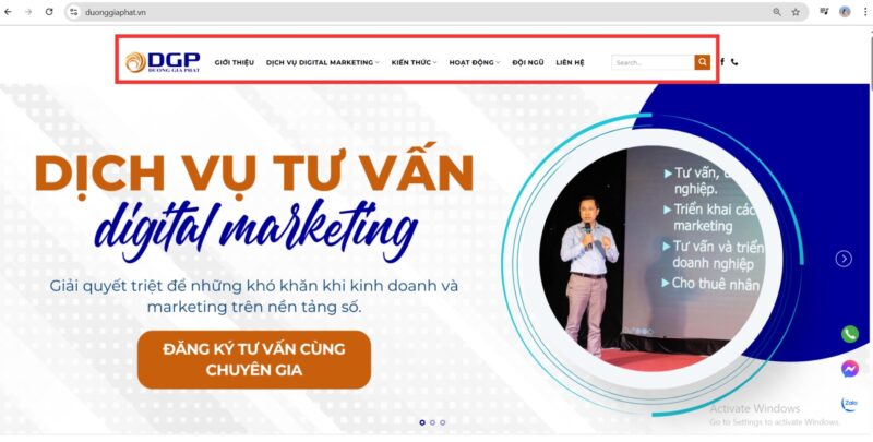 Phần Header