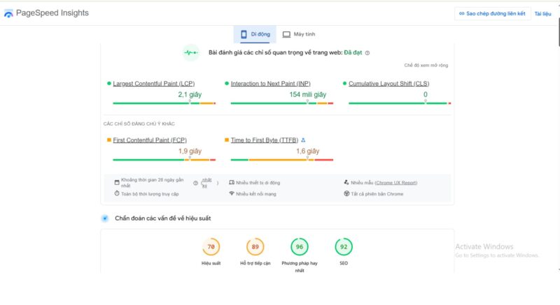 Tốc độ tải trang (Site Speed)